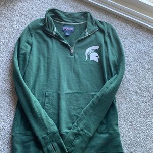 Michigan State Quarter Zip Sweater